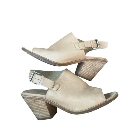 EILEEN FISHER Glance Leather Slingback Sandals Size 9.5 - Picture 2 of 6